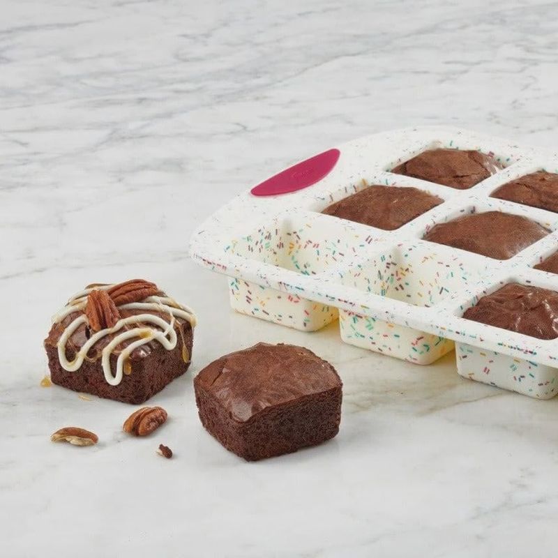12 Brownie Pan Silicone Confetti
