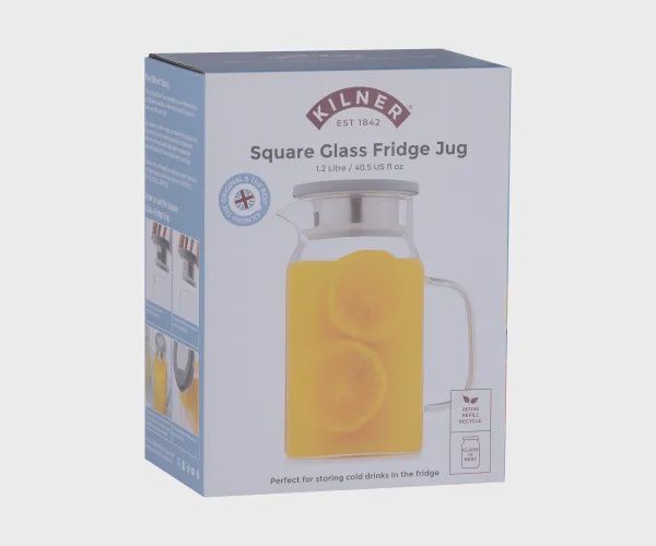 Square Glass Fridge Jug 40.5 fl oz