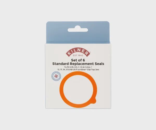 Set of 6 Standard Replacement Seals for clip top jars