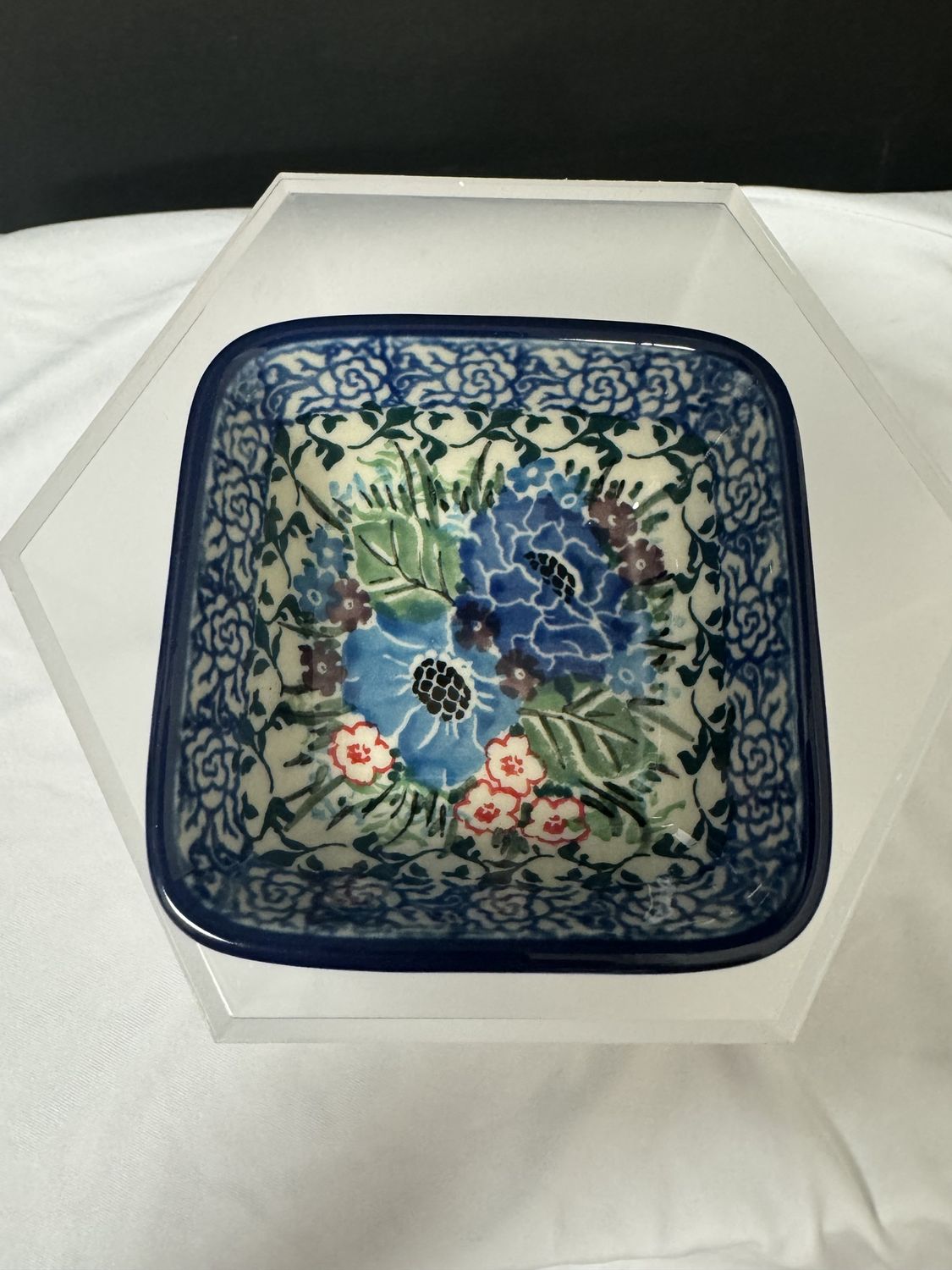 3" Small Square Dish- UNIKAT- 604/ 656 Misc