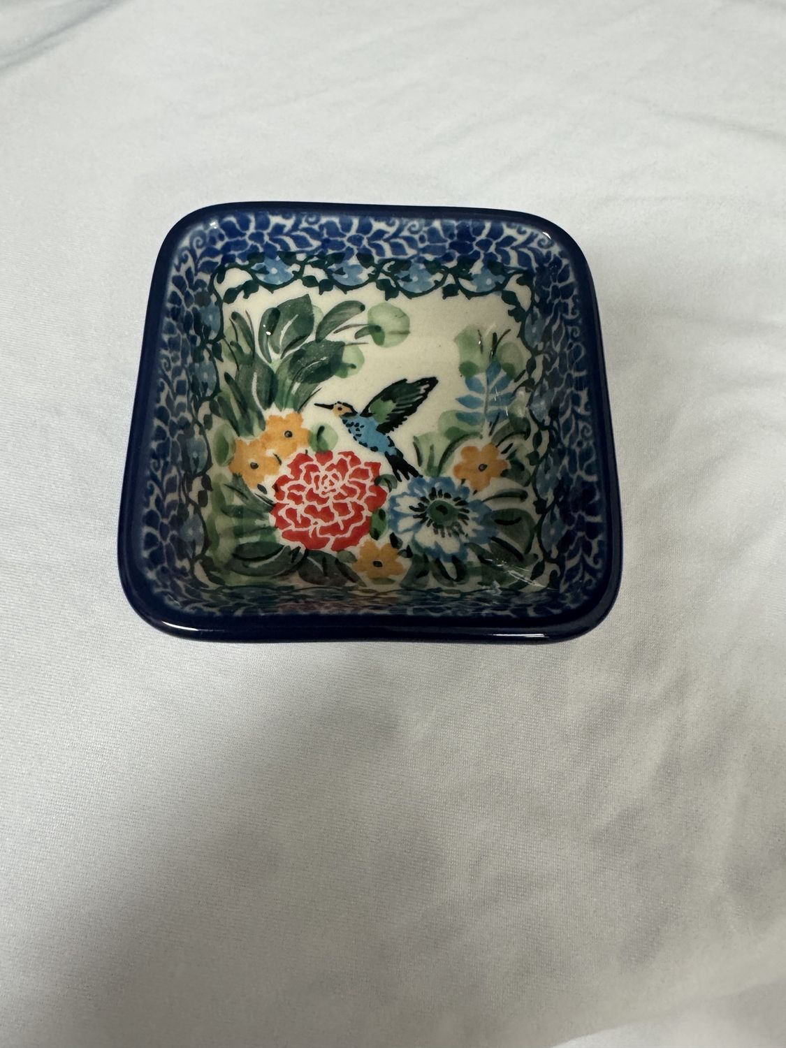 3" Small Square Dish- UNIKAT- 604/ 656 Misc