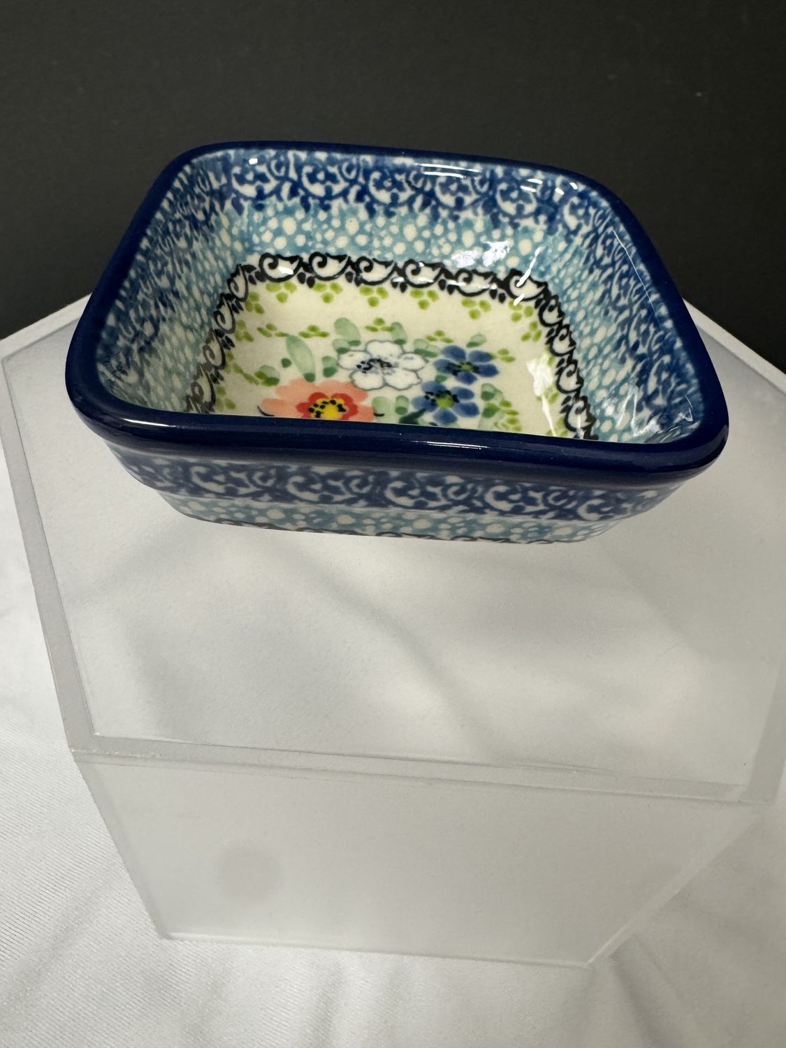3" Small Square Dish- UNIKAT- 604/ 656 Misc