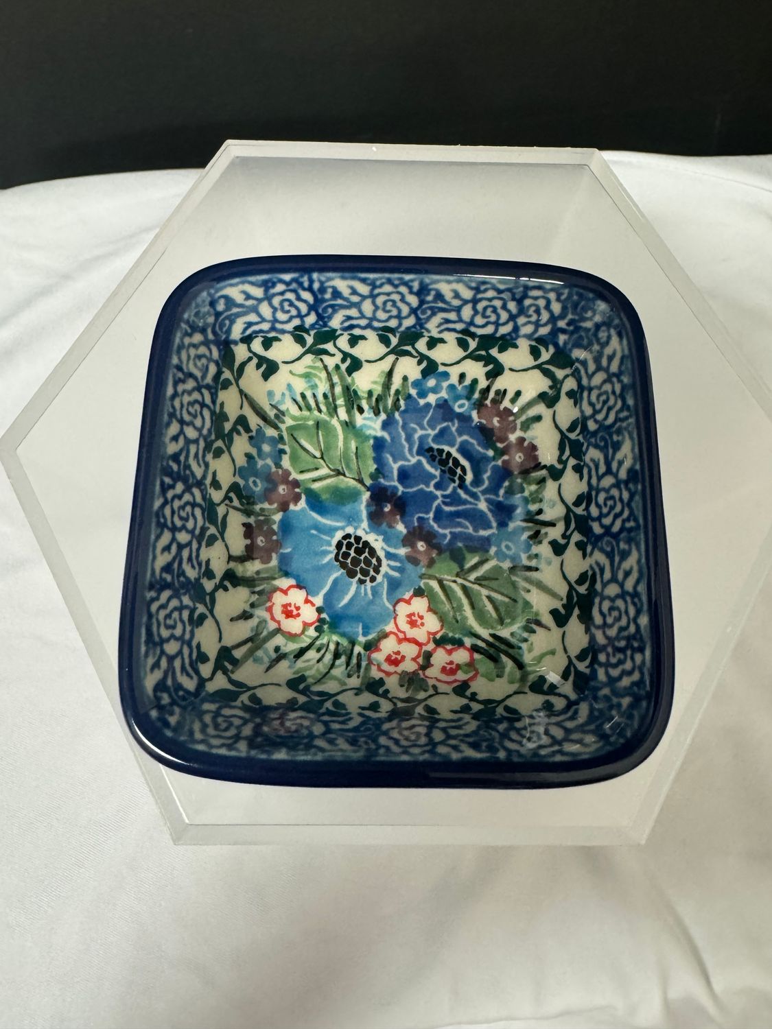 3" Small Square Dish- UNIKAT- 604/ 656 Misc