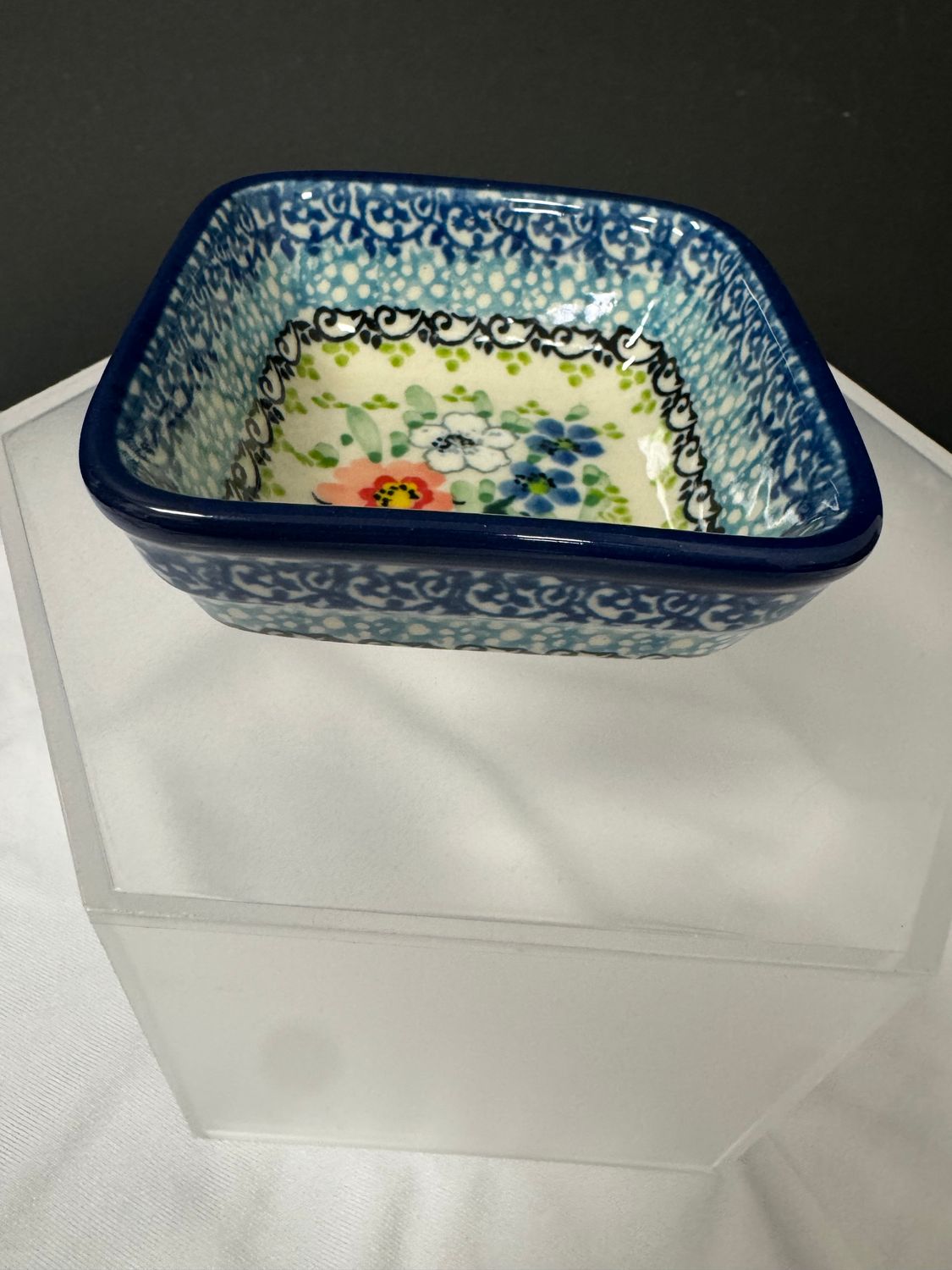 3" Small Square Dish- UNIKAT- 604/ 656 Misc