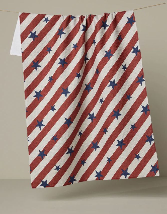 Patriotic Stripe Tea Towel