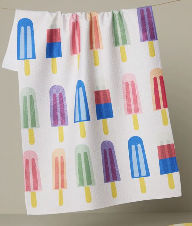 Poppy Popsicles Tea Towel