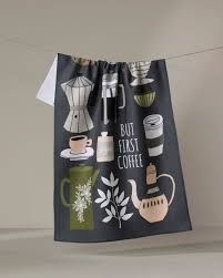 But First Coffee Tea Towel