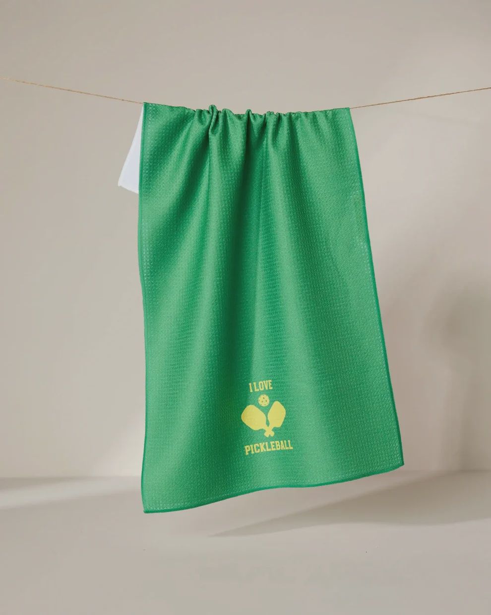 I Love Pickleball Tea Towel Geometry
