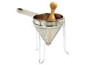 Norpro Stainless Steel Chinois Fine Mesh Strainer with Stand and Pestle  Silver