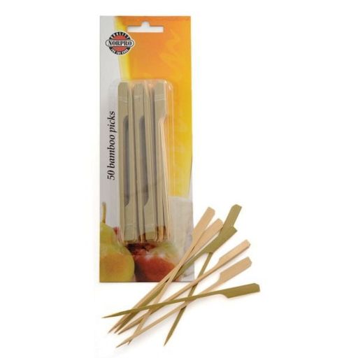 Norpro Bamboo Flat Party Picks (Pack of 50)