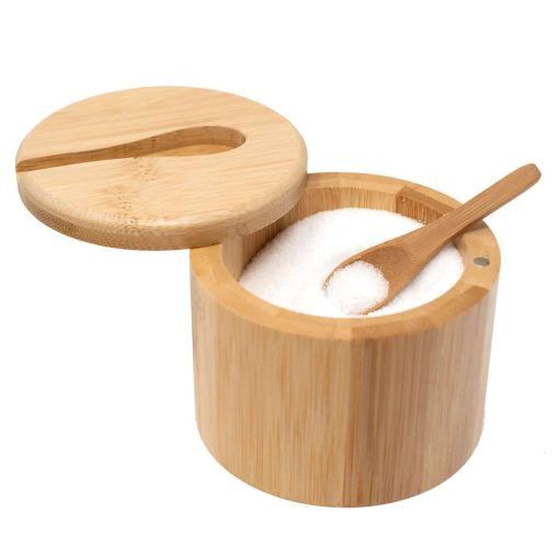 Bamboo Salt Cellar w/spoon