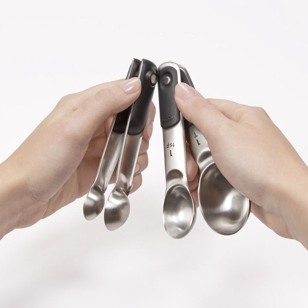 4 Piece Stainless Steel Measuring Spoon Set