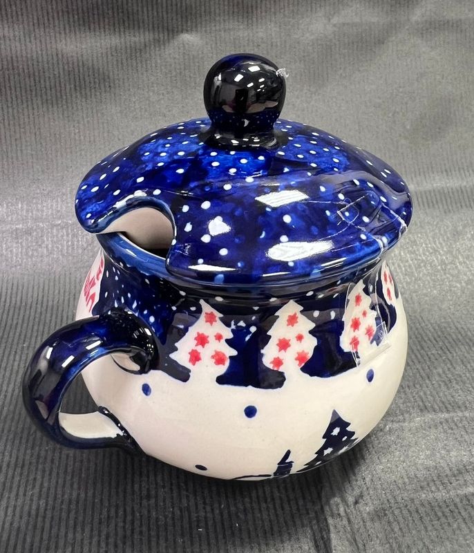 3.5" Round Sugar Bowl (christmas chapel)