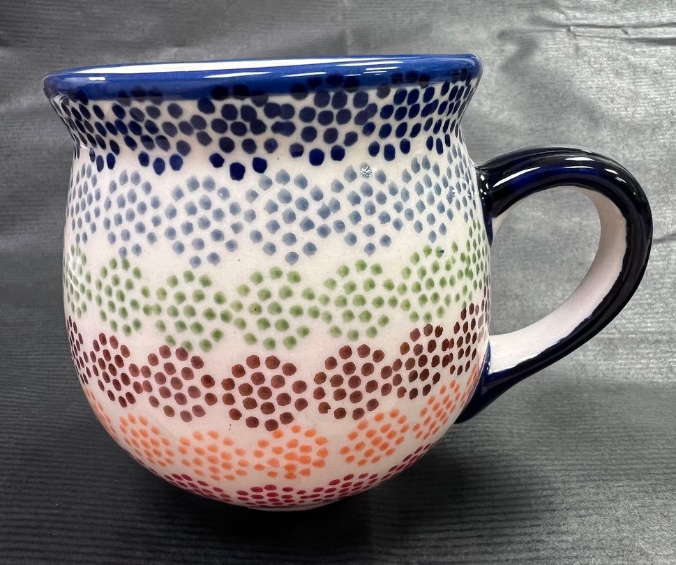 7oz small belly mug (speckled rainbow)