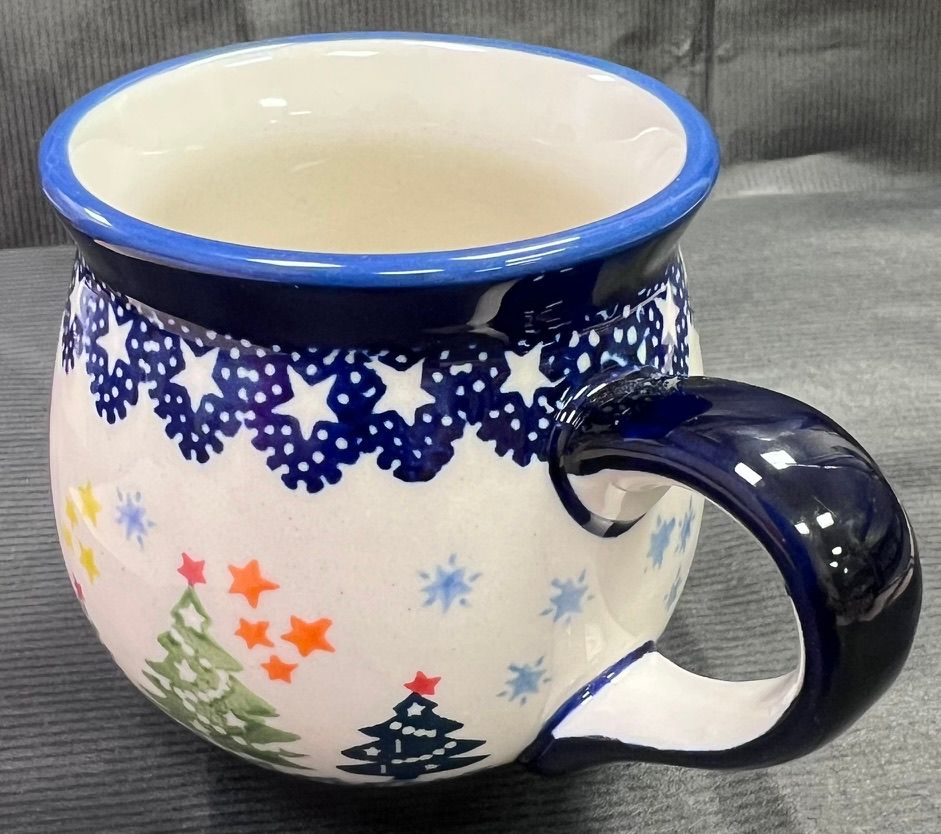 7oz small belly mug (festive forest)