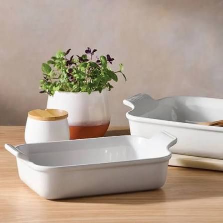 2.4qt Heritage Rectangular Dish - White