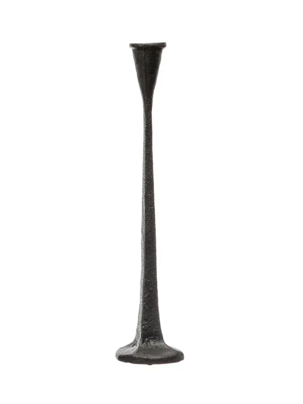 14" H Cast Iron Candle Holder
