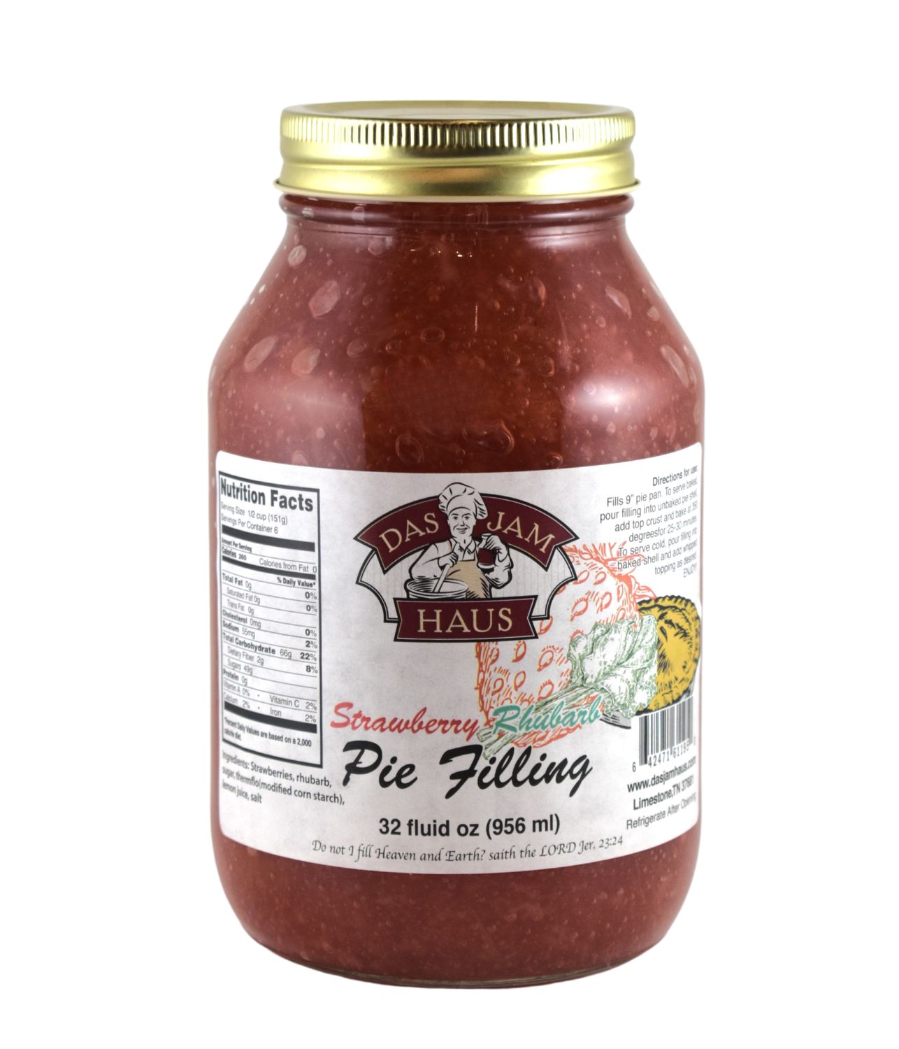 Strawberry Rhubarb Pie Filling
