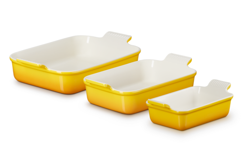 Set of 3 Heritage Rectangular Dishes - Nectar