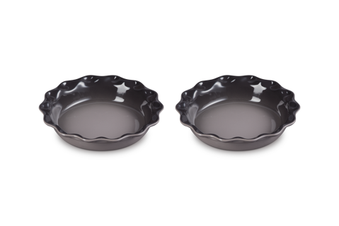 Set of 2 Heritage Pie Dishes 9"- Oyster