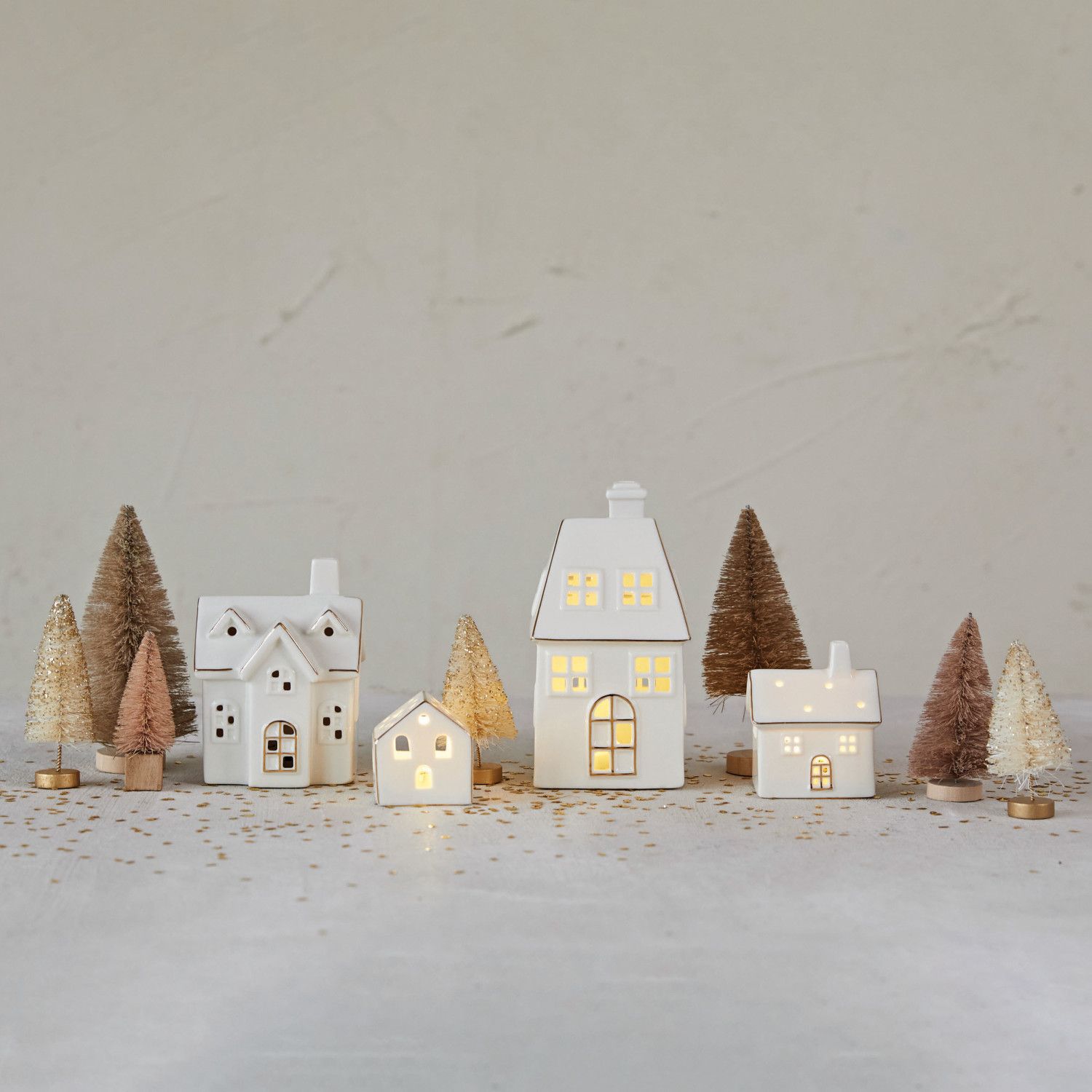 Stoneware Village w LED lights