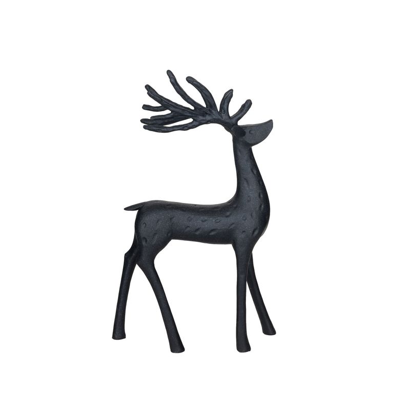 Resin Abstract Deer, Black 7 1/2" x 2 1/2" x 12 1/4"