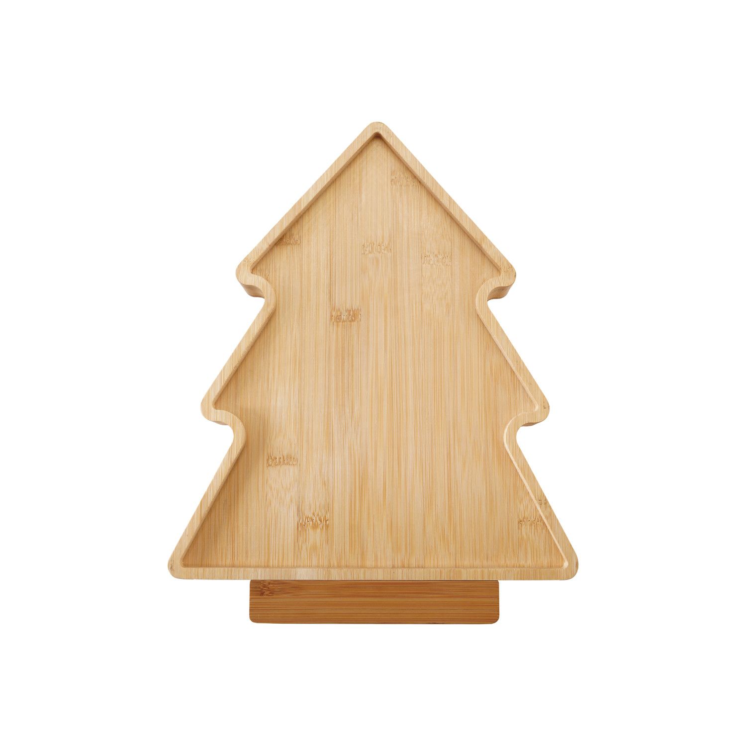 Bamboo Tree Shaped Cheese/Serving Board w/ Inset Cheese Knives