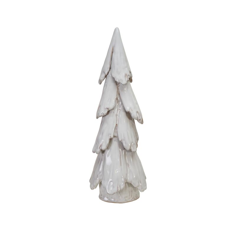 14.25" Stoneware Tree, White