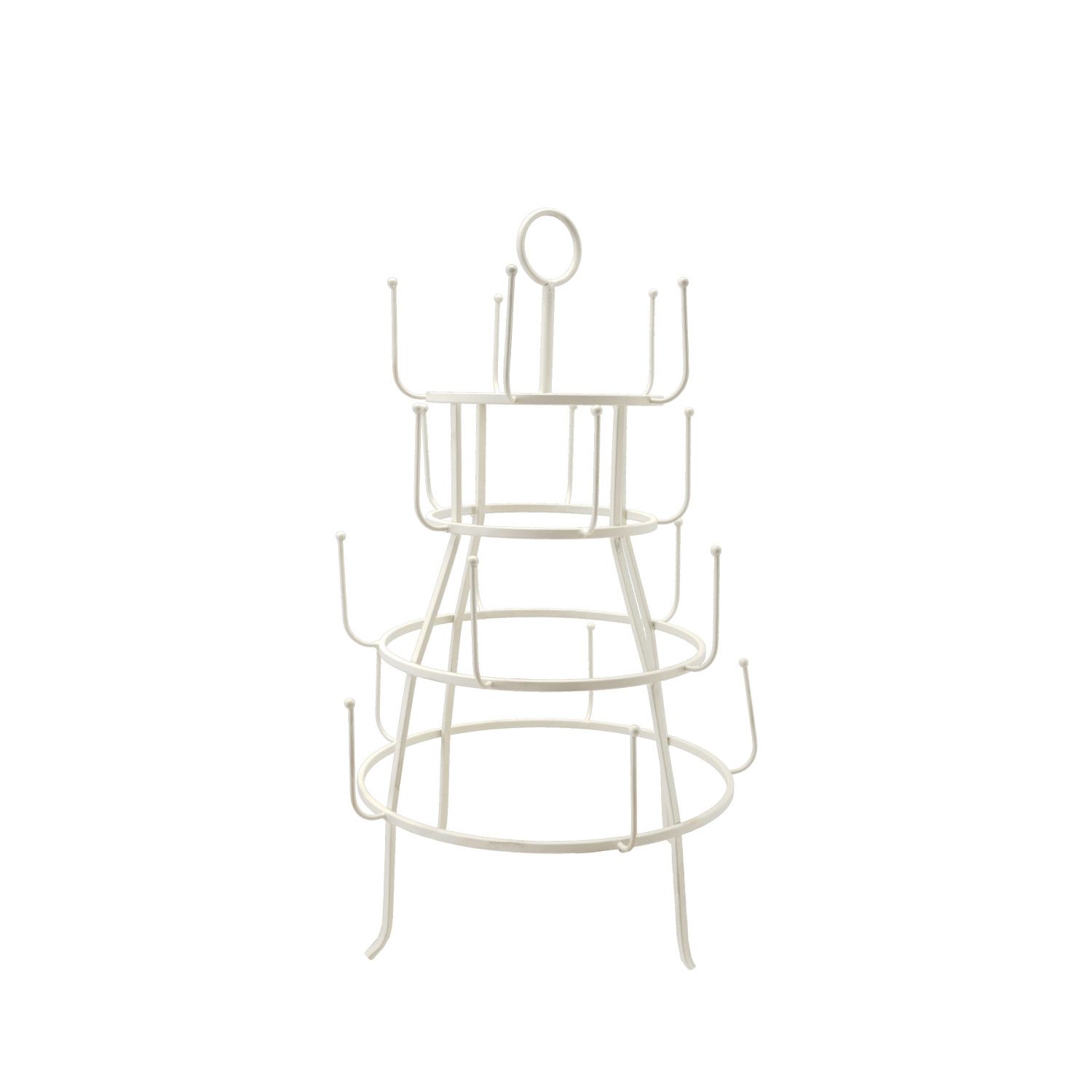 Metal Mug Rack, White