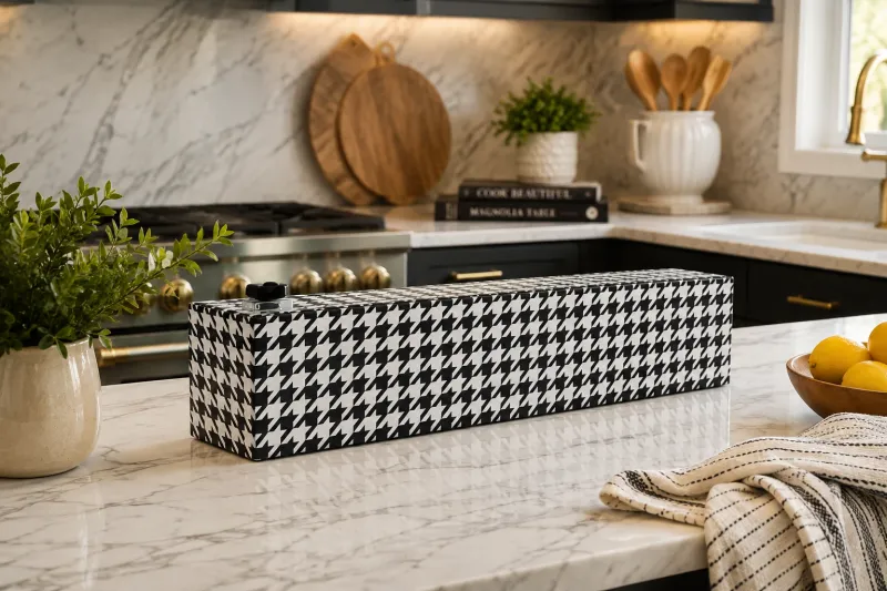 Chic Wrap Dispenser- Houndstooth