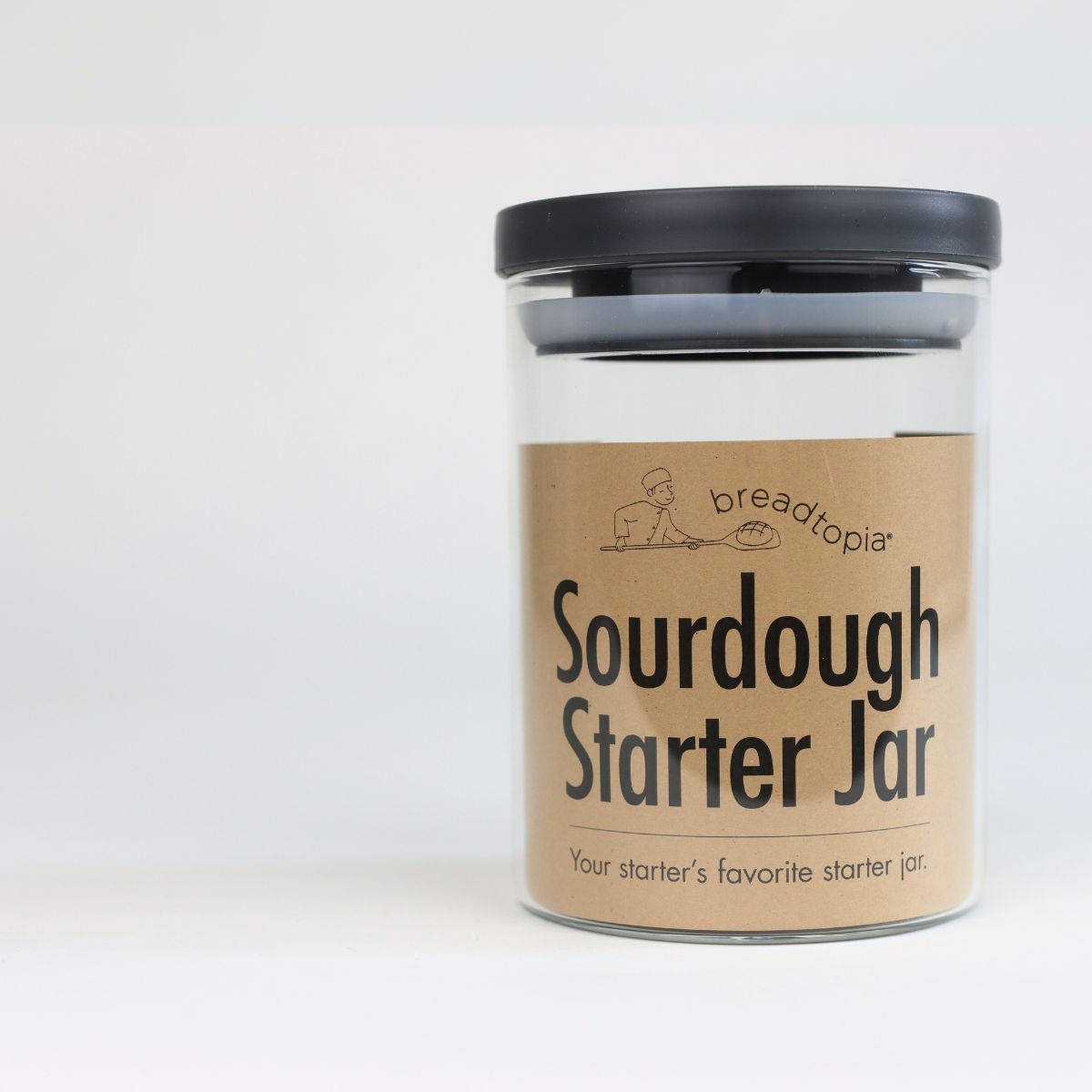 Breadtopia Glass Sourdough Starter Jar