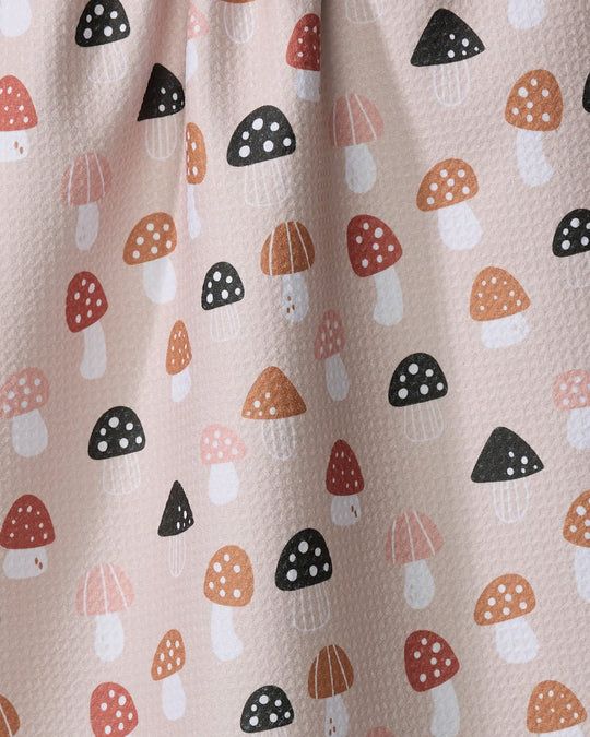 Fall Mushroom Harvest Tea Towel