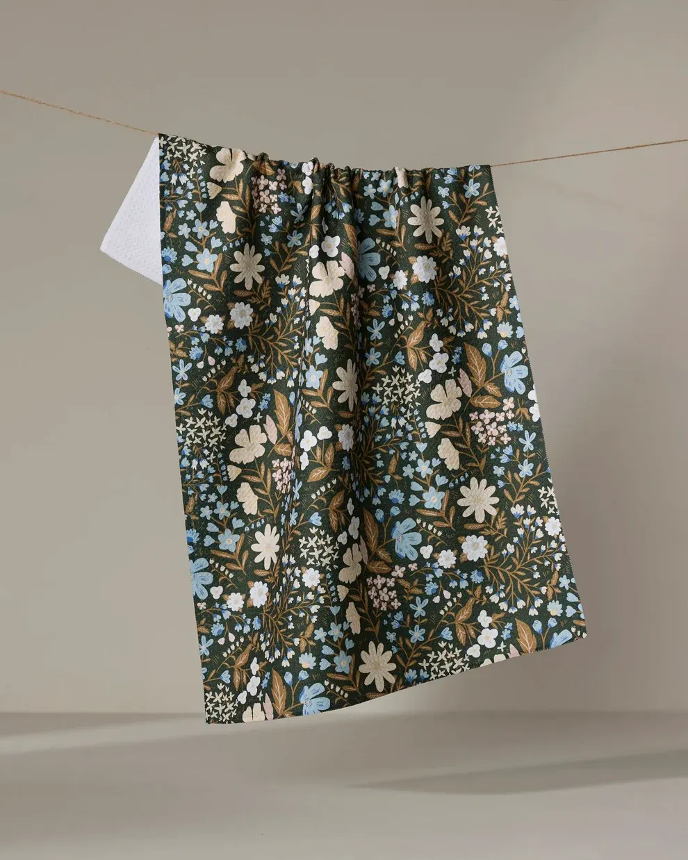 Cottage Meadow Sepia Tea Towel