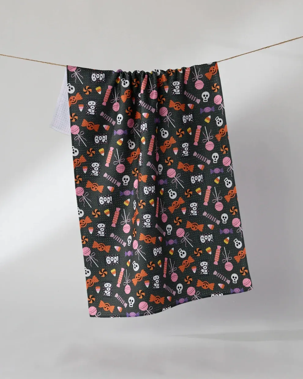 Spooky Sweets Black Tea Towel