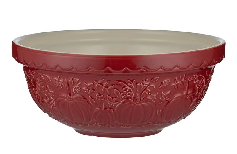 Pumpkin Size 18 Dark Red Mixing Bowl