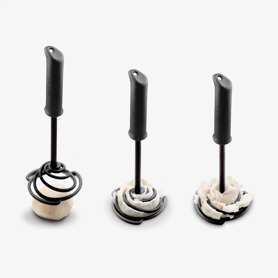 Smood Lite- Easy One-Press Smooth Potato Masher, Black