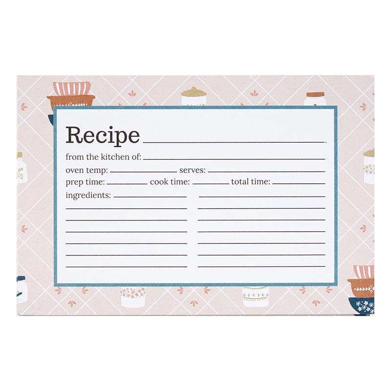 Lily &amp; Val Vintage Bakeware Recipe Cards 6"x 4"