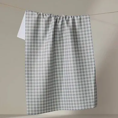 Tidepool Check tea towel