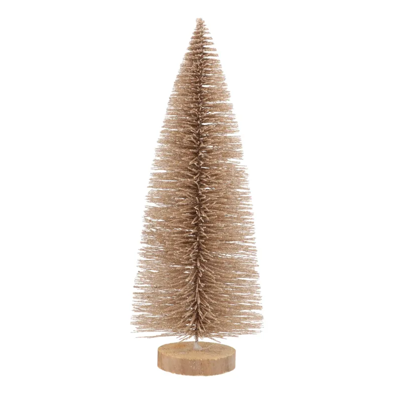 Wood Tree W/ Mica &amp;  Glitter, Tan Color
