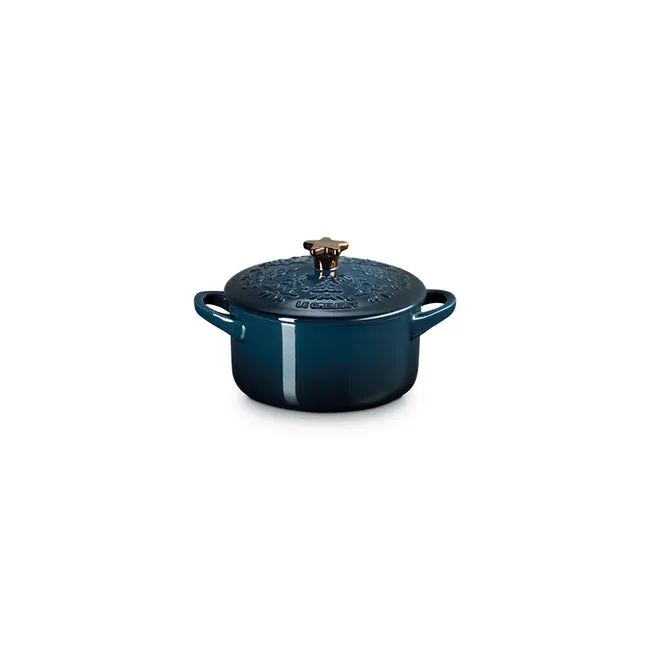 Mini Round Cocotte Gold Star Knob - Nuit