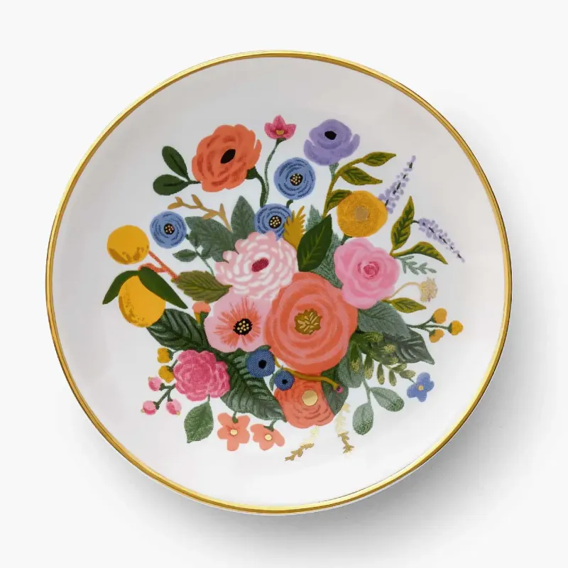 Garden Party Bouquet Porcelain Ring Dish
