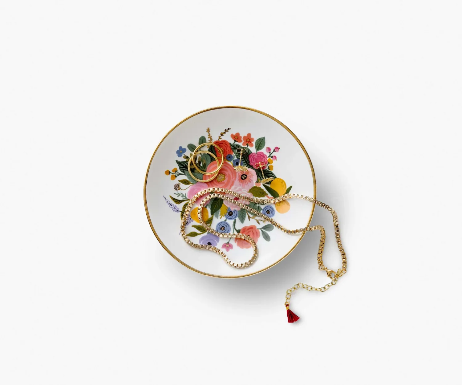 Garden Party Bouquet Porcelain Ring Dish
