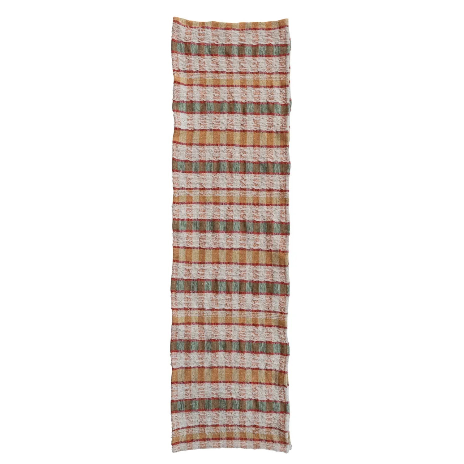 Square Woven Cotton &amp; Wool Table Runner