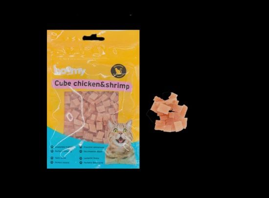 Mini cube chicken &amp; shrimp for cat 80g