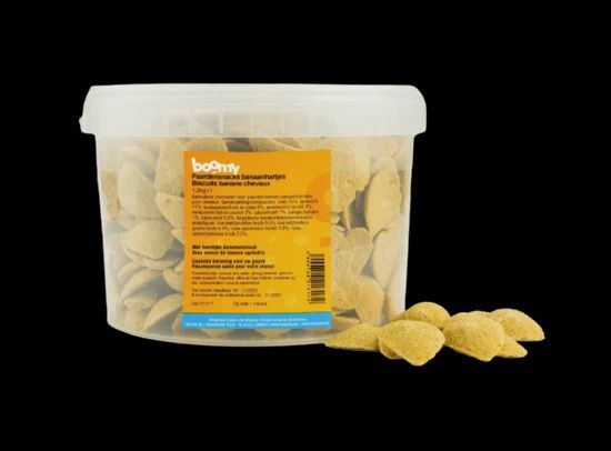Paardensnacks banaanhartjes 1,2kg