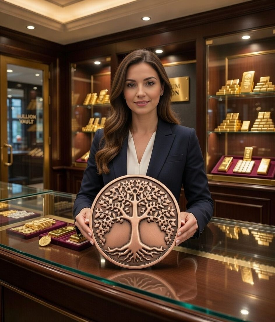 Fine Copper Tree of Life Rounds Nature Minted in Pure Copper.