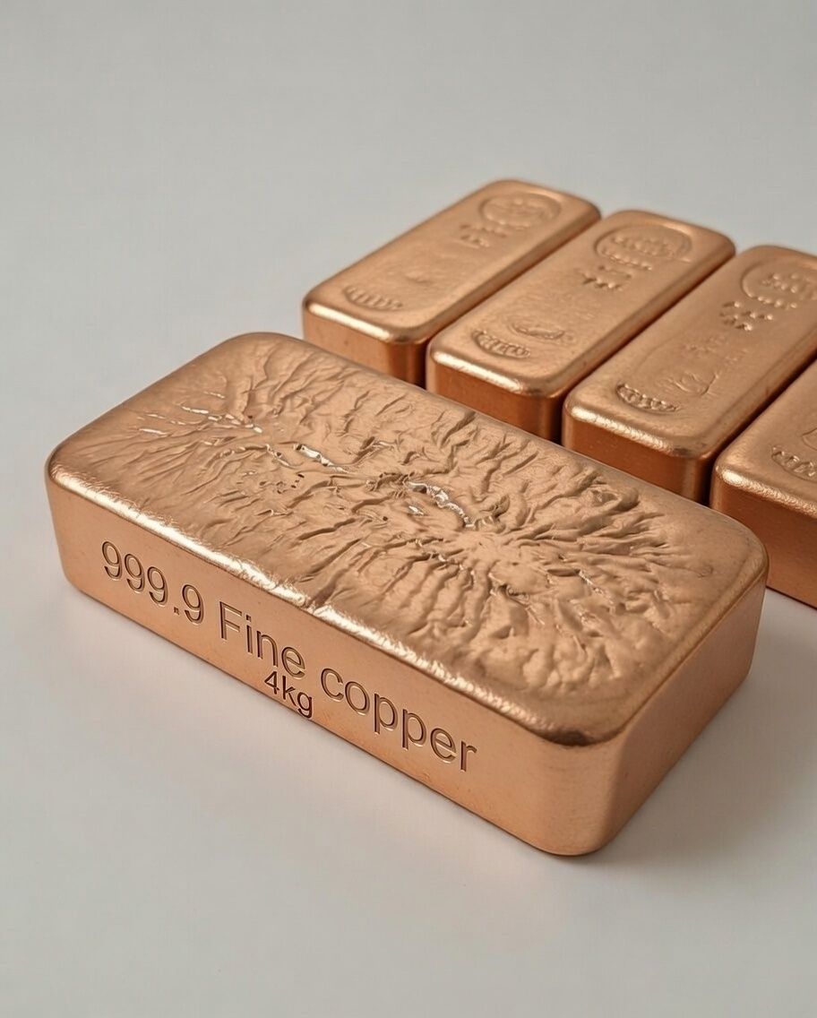 4KG 999.9 Fine Copper Bar