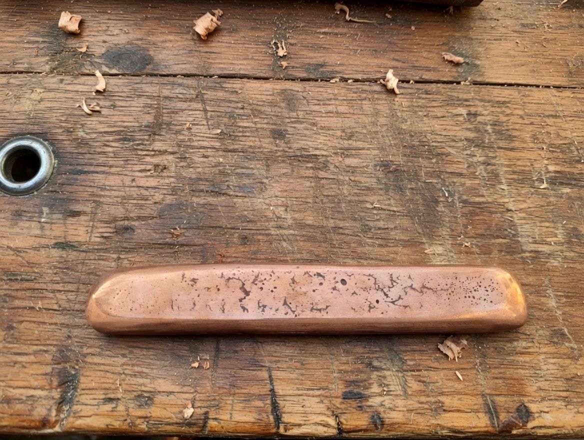 Rare 1kg Handcrafted Fine Copper Bar – Pure .999 Artisan Ingot | Unique Patina Collectible
