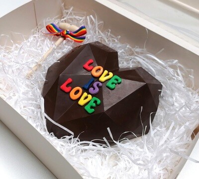 Pride Geometric Breakable Chocolate Heart
