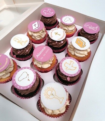 Personalised Christening, Communion or Confirmation Cupcakes